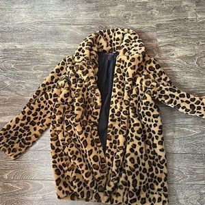 Women’s cheetah print coat size M